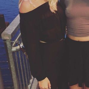 Off the shoulder sheer gypsie shirt